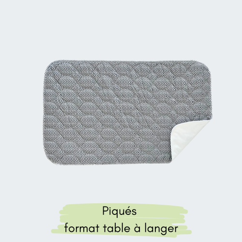 Piqués format table à langer