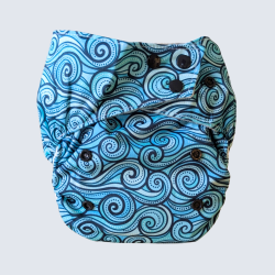 Reusable Organic Cotton Diaper – Snap Closures (8–30 lbs) – Brise marine