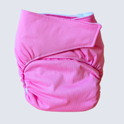 Couche réutilisable en coton - velcro (8 - 30lbs)  - Melon rose