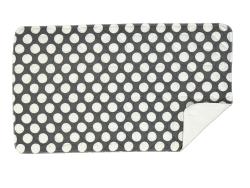Piqué - format table à langer - Polka cendré