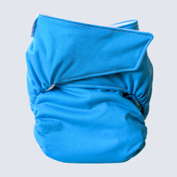 Couche réutilisable en coton - velcro (8 - 30lbs)  - Framboise bleue