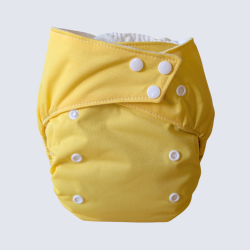 Couche réutilisable en coton biologique - boutons-pression (8 - 30lbs) - Banane sucrée