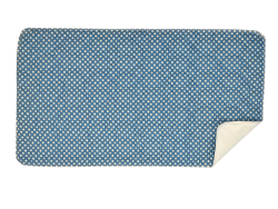 Piqué - format table à langer - Pois azuré